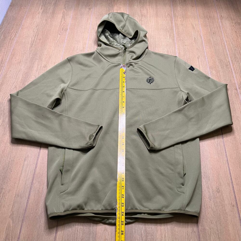 Born Primitive Outdoor Hoodie Jacket Green Full Zip Performance Mens M Logo - Picture 7 of 14
